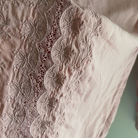 J. Jill powder pink semi sheer long sleeved blouse size XS - Picture 6 of 7